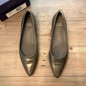 STUART Weitzman Shirley Pointed Flats Night Glow